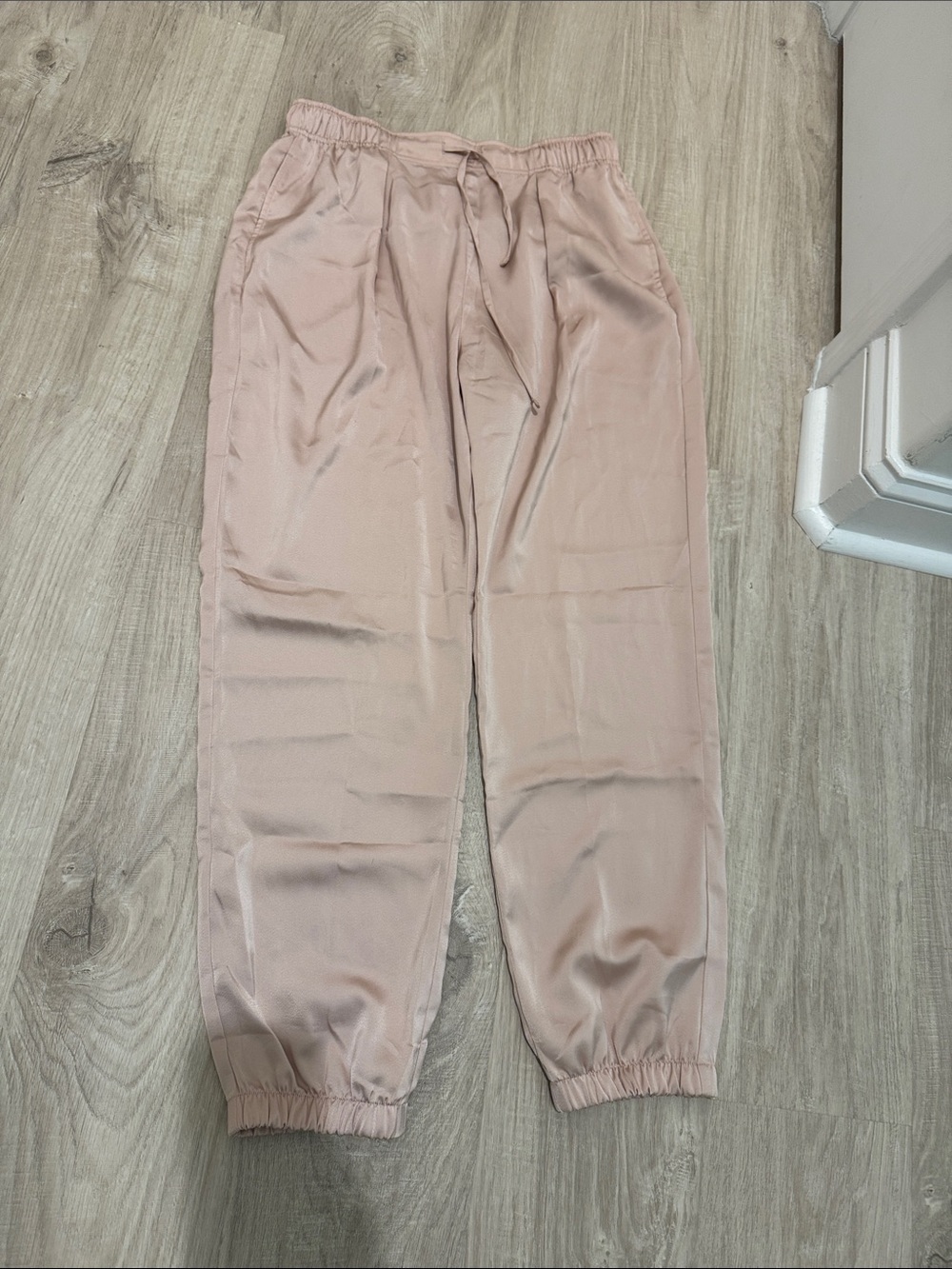 Uniqlo Dusty Pink Satin Jogger Pants